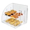 Azar Displays Acrylic Curved Food Display Case w/ Swing Double Doors & 2 Trays 400426 - alternate 2